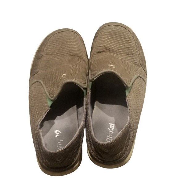 OluKai  Mens US 10 Shoes NOHEA MESH Tan Brown Slip-on Drop Heel Boat Loafers main image 5